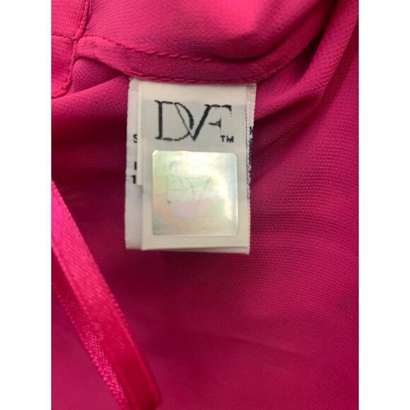 DVF Diane Von Furstenberg Bali Wrap Dress Pink Floral SZ 4 - Picture 5 of 6